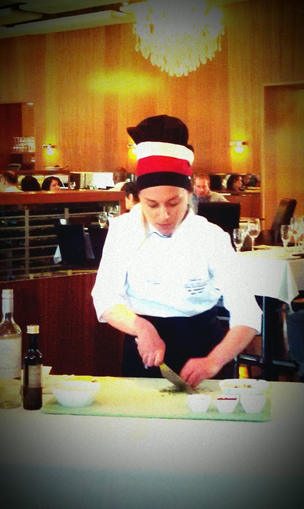Chef Ana Rodriguez Armisen preparing Argentinean Chimichurri